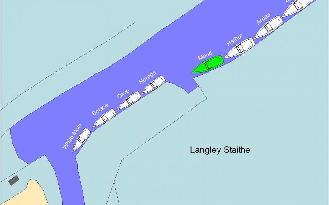 Temporary Mooring at Langley Staithe - Mooring Maud